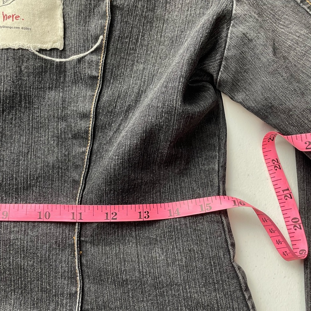 Vintage Rampage Jean Co. Jean Blazer Black Size L We Are all Strange Here - Picture 10 of 10
